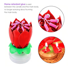 Load image into Gallery viewer, Musical Flower Birthday Candle (Red)
