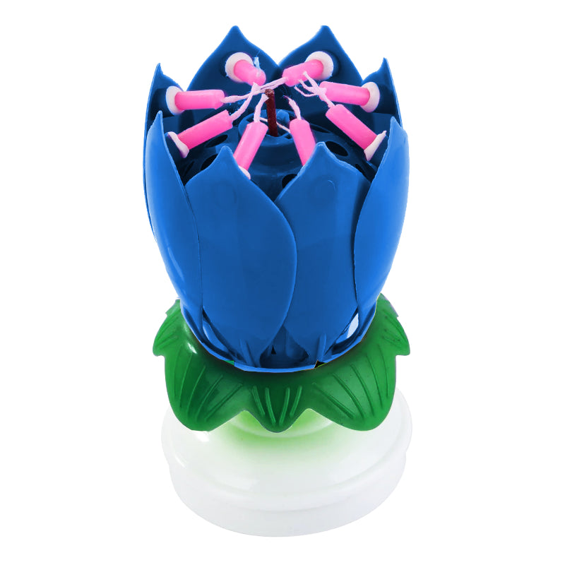 Musical Flower Birthday Candle (Blue)