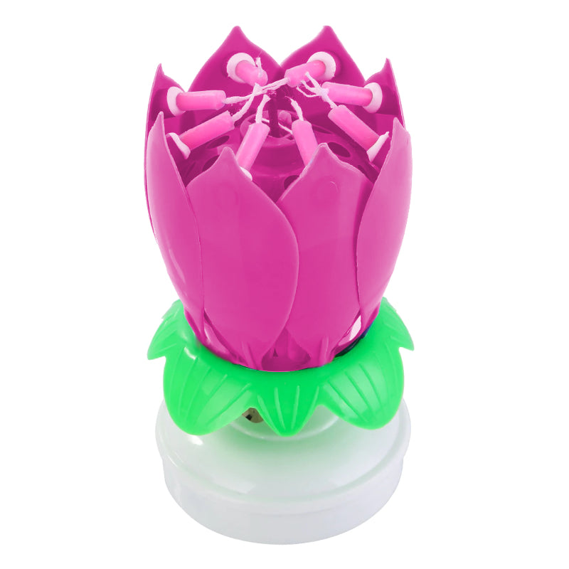 Musical Flower Birthday Candle (Pink)